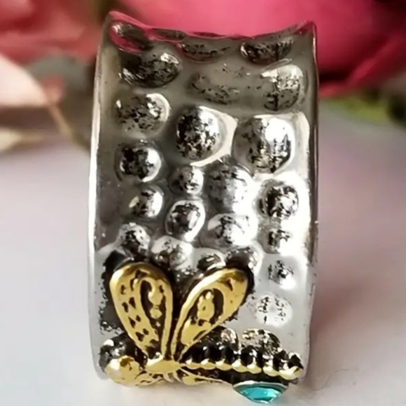 BOHO Style Dragonfly Silverplated Ring - Picture 3 of 4